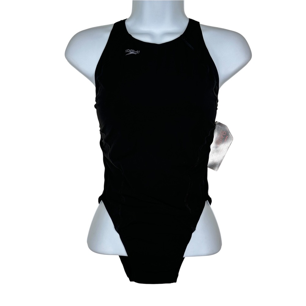 New Speedo Fastskin FS-Pro 34 Black Blue Racing Suit Pulse Compression Swimsuit